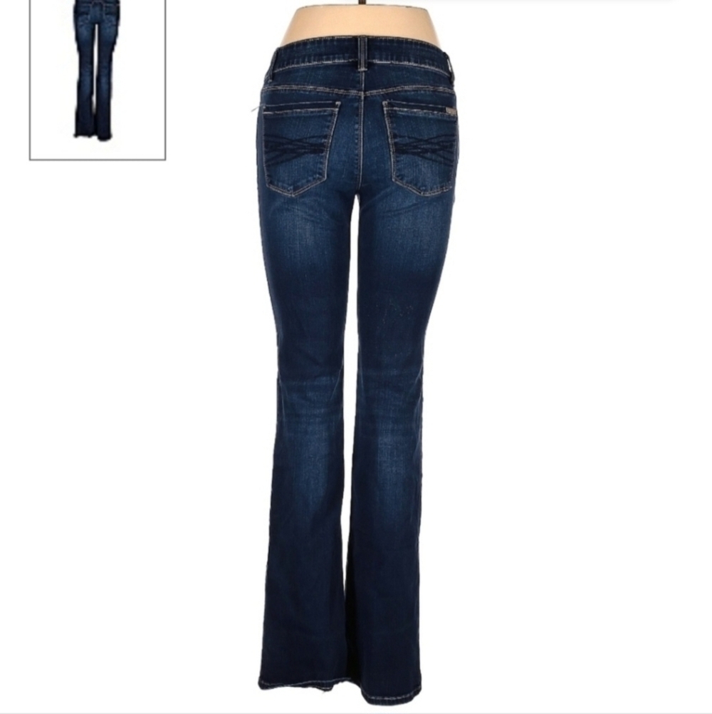 Black House White Market Medium Wash Blue Boot Leg Denim Jeans Women's Size 6 - Picture 2 of 8